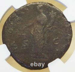 117 -138 Ad Roman Empire Hadrian Ae Sestertius Coin Ngc Very Good