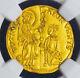 1439, Papal States, Roman Senate. Gold Ducat (zecchino Type!) Coin. Ngc Unc+