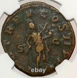 238-244 Ad Roman Empire Gordian III Ae Sestertius Coin Ngc Fine