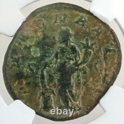 244- 249 Ad Roman Empire Philip I Ae Sestertius Coin Ngc Choice Fine 4/3