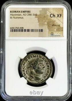 286 310 Ad Roman Bi Nummus Maximian Coin Ngc Choice Extremely Fine