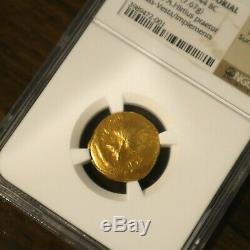 44 BC JULIUS CAESAR av Aureus Ancient GOLD Coin 7.67g NGC Choice VF 4/5 4/5 RARE