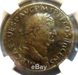 69-79 Ad Roman Empire Vespasian Ae Sestertius Coin Ngc Choice Fine