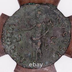 97 AD Emperor Nerva Ancient Roman Empire Bronze As Coin NGC XF Aequitas
