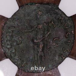 97 AD Emperor Nerva Ancient Roman Empire Bronze As Coin NGC XF Aequitas
