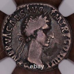 97 AD Emperor Nerva Ancient Roman Empire Silver Denarius Coin NGC F Aequitas