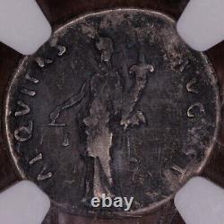 97 AD Emperor Nerva Ancient Roman Empire Silver Denarius Coin NGC F Aequitas