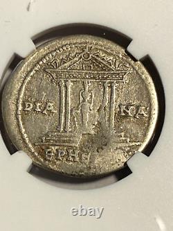 #A8149, Roman Coin, Hadrian AR Cistophorus Ephesus rv Temple Diana NGC Ch F Rare