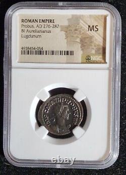 AD 276-282 Lugdunum Bi Aurelianianus NGC MS Ancient Roman Imperial Coin. Q104