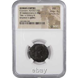 AD 337-350 Constans Centenionalis AU NGC Billon Ancient Roman Imperial Coin