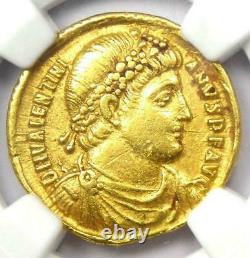 AD 364 375 Western Roman Empire Valentinian I AV Solidus gold coin NGC Ch VF
