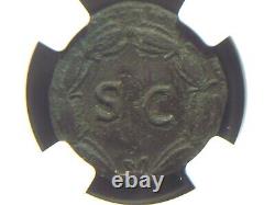 AE As of Roman Emperor Vespasian, SC reverse 69-79 AD NGC XF 6014