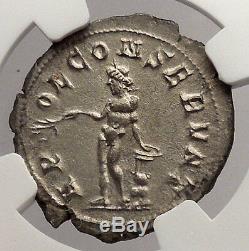 AEMILIAN 253AD NGC Certified Ch AU Ancient Silver Roman Rome Coin APOLLO i54739