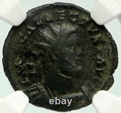 ALLECTUS 293AD Roman BRITAIN Usurper Authentic Ancient Coin w GALLEY NGC i84971