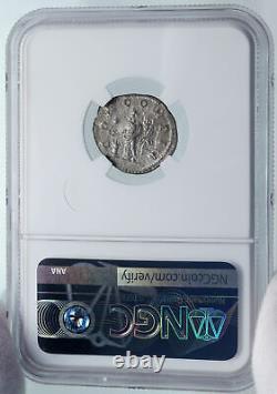 AQUILIA SEVERA Elagabalus Wife 220AD RARE Ancient Silver Roman Coin NGC i85405