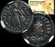 Arcadius Victory Roman Emperor 383-408 Ad. Æ Nummus Coin Ngc Vf + Coa Ggcoins