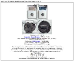 AUGUSTUS 15BC Authentic Ancient Silver Roman Coin BULL of Thourioi NGC i81547