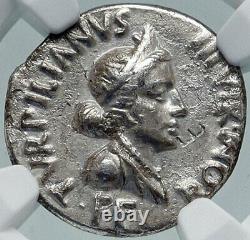 AUGUSTUS Ancient 19BC Silver Roman Coin STANDARDS RETURN from PARTHIA NGC i86381
