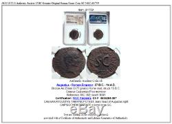 AUGUSTUS Authentic Ancient 15BC Genuine Original Roman Rome Coin SC NGC i81759