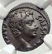 Augustus Authentic Ancient 19bc Silver Roman Coin Ob Civis Servatos Ngc I72342