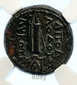 AUGUSTUS Authentic Ancient OLD 27BC Rome Roman Coin CAPRICORN APOLLO NGC i95583
