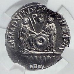 AUGUSTUS Biblical Jesus Christ Time RENDER CAESAR Silver Roman Coin NGC i80680
