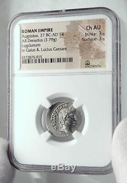 AUGUSTUS Biblical Jesus Christ Time RENDER CAESAR Silver Roman Coin NGC i80680