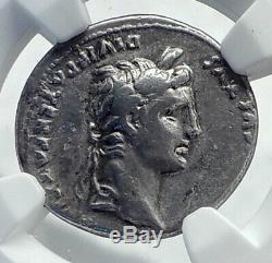 AUGUSTUS Biblical Jesus Christ Time RENDER CAESAR Silver Roman Coin NGC i81536
