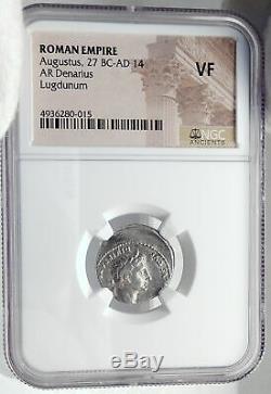 AUGUSTUS Biblical Jesus Christ Time RENDER CAESAR Silver Roman Coin NGC i81737