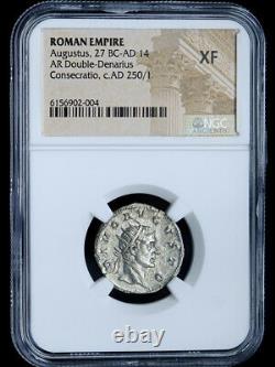 AUGUSTUS NGC XF ANCIENT ROMAN COINS, 27 BC-AD 14. Consecratio, c AD 250/1. A810