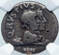 AUGUSTUS Success Fortuna Goddesses Ancient Silver Roman Coin ALTAR NGC i86172