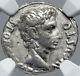 Augustus Vintage Antique Spain Mint Silver Roman Denarius Coin Mars Ngc I87722