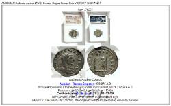 AURELIAN Authentic Ancient 272AD Genuine Original Roman Coin VICTORY NGC i76295