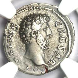 Aelius Caesar AR Denarius Silver Roman Coin 136-138 AD NGC VF 5/5 Surfaces