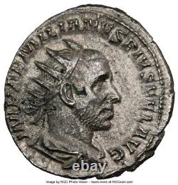 Aemilian 253 AD Roman Empire Caesar Double Denarius Silver Coin NGC Ch XF, RARE