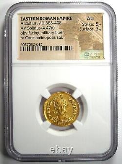 Ancient Roman Arcadius AV Solidus Gold Coin 383-408 AD Certified NGC AU