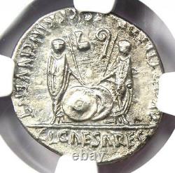 Ancient Roman Augustus AR Denarius Coin 27 BC 14 AD Certified NGC AU
