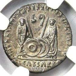 Ancient Roman Augustus AR Denarius Coin 27 BC 14 AD Certified NGC XF (EF)