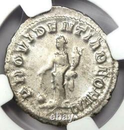 Ancient Roman Balbinus AR Denarius Silver Coin 238 AD NGC AU with Fine Style