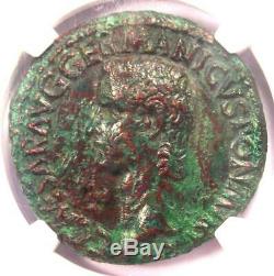 Ancient Roman Caligula AE As Vesta Coin 37-41 AD Certified NGC XF (EF)