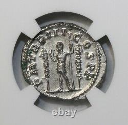 Ancient Roman Coin Maximinus I Thrax 237 AD AR Silver Denarius NGC CH AU