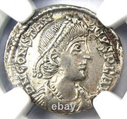 Ancient Roman Constantius II AR Siliqua Rome Coin 337-361 AD NGC Choice XF