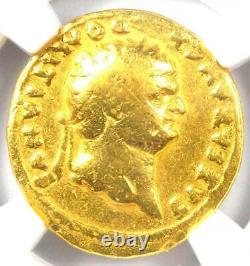 Ancient Roman Domitian Gold AV Aureus Coin 81-96 AD Certified NGC Fine