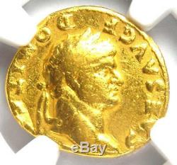 Ancient Roman Domitian Gold AV Aureus Coin 81-96 AD Certified NGC Fine