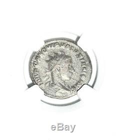 Ancient Roman Emperor Volusian Antoninianus Silver Coin NGC Certified Fine, Story