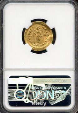 Ancient Roman Gold Coin, Marcian, AV Solidus 450 AD Winged Angel NGC graded XF