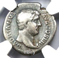 Ancient Roman Hadrian AR Denarius AEGYPTOS Coin 117-138 AD Certified NGC Fine