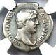 Ancient Roman Hadrian Ar Denarius Aegyptos Coin 117-138 Ad Certified Ngc Fine