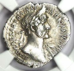 Ancient Roman Hadrian AR Denarius Coin 117-138 AD Certified NGC XF (EF)