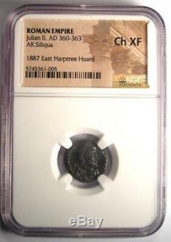 Ancient Roman Julian II AR Siliqua Rome Coin 360-363 AD. Certified NGC Choice XF